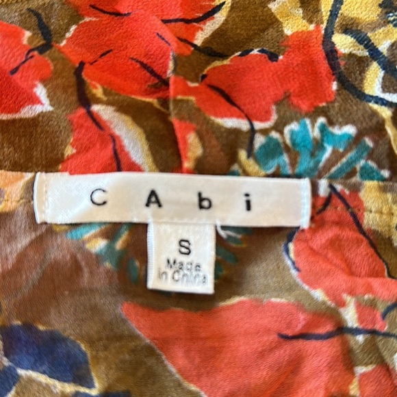 CAbi Shakespeare Multicolored Floral Tie Kimono Jacket # 360 Size Small - Picture 10 of 16